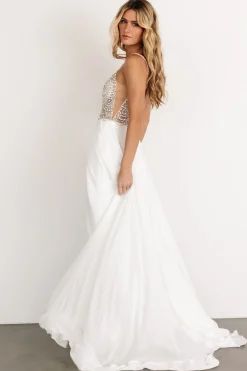 Baltic Born Honor Beaded Bridal Gown | Off White
