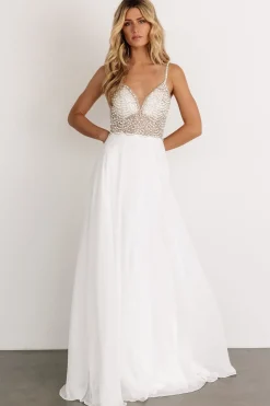 Baltic Born Honor Beaded Bridal Gown | Off White