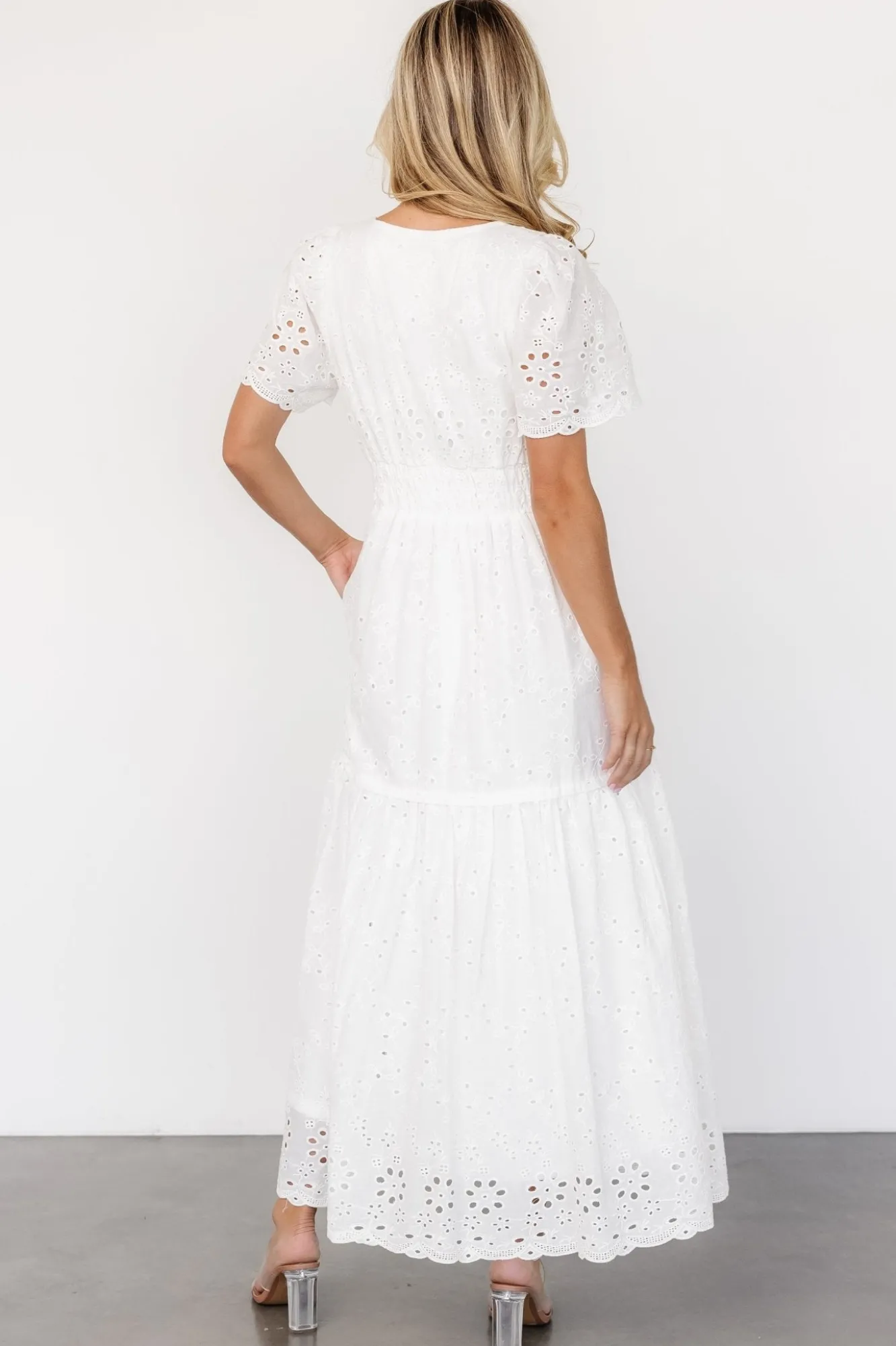 Baltic Born Hyacinth Eyelet Maxi Dress | Off White