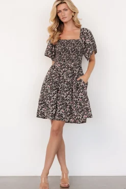 Baltic Born Idera Short Dress | Black Floral