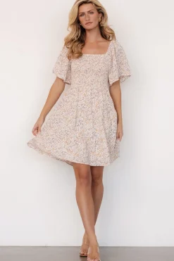 Baltic Born Idera Short Dress | Cream Floral