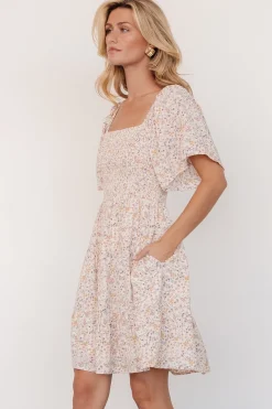 Baltic Born Idera Short Dress | Cream Floral