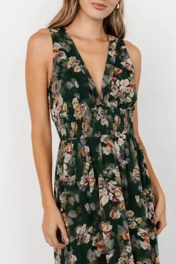 Baltic Born Imogen Maxi Dress | Deep Green Multi