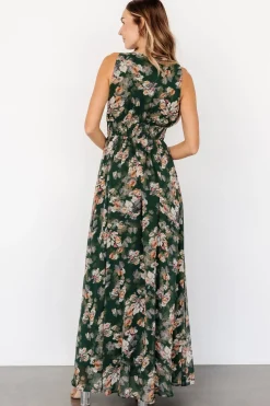 Baltic Born Imogen Maxi Dress | Deep Green Multi
