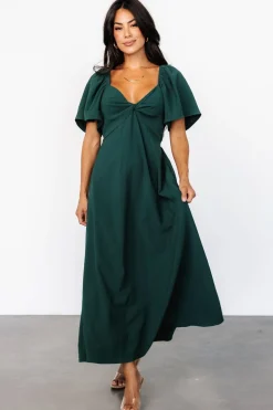 Baltic Born Indie Back Tie Dress | Dark Green