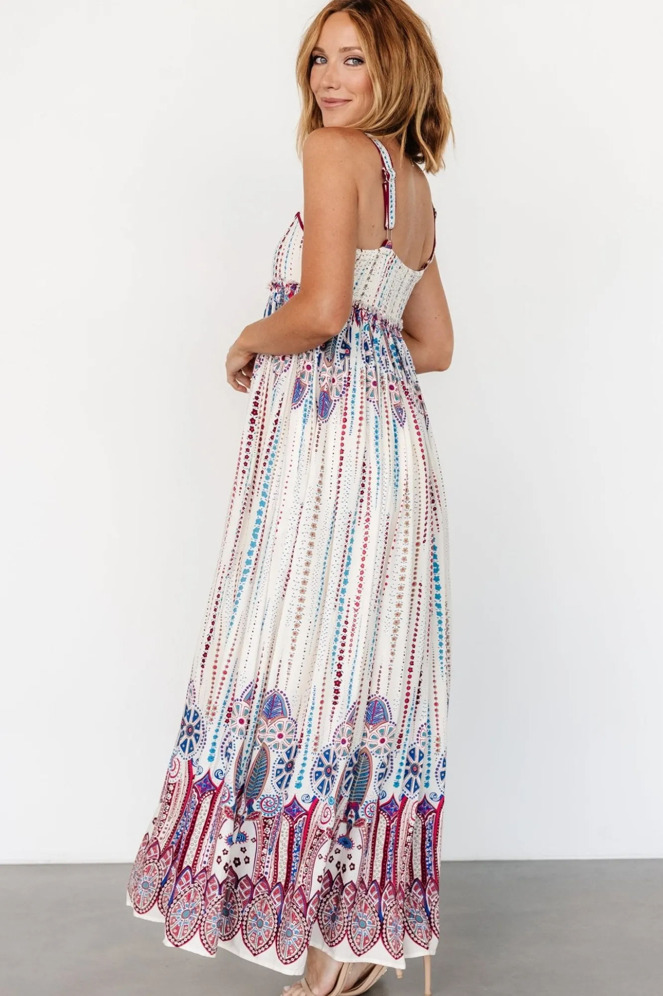 Baltic Born Ivania Tank Maxi Dress | Cream Multi