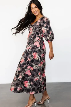 Baltic Born Ivanna Dress | Black + Pink