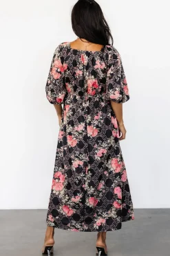 Baltic Born Ivanna Dress | Black + Pink