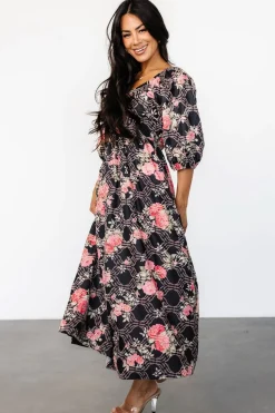 Baltic Born Ivanna Dress | Black + Pink