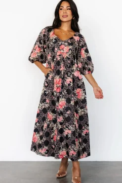 Baltic Born Ivanna Dress | Black + Pink