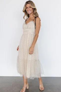 Baltic Born Izzy Tulle Midi Dress | Cream + Black