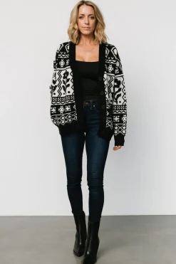 Baltic Born Jackson Oversized Cardigan | Black Print