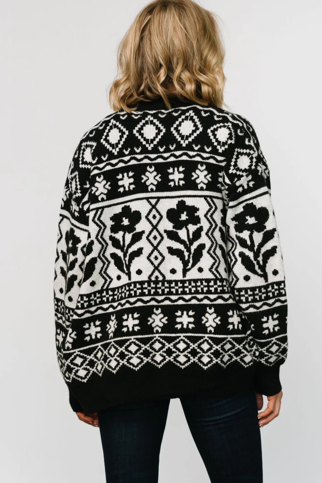 Baltic Born Jackson Oversized Cardigan | Black Print