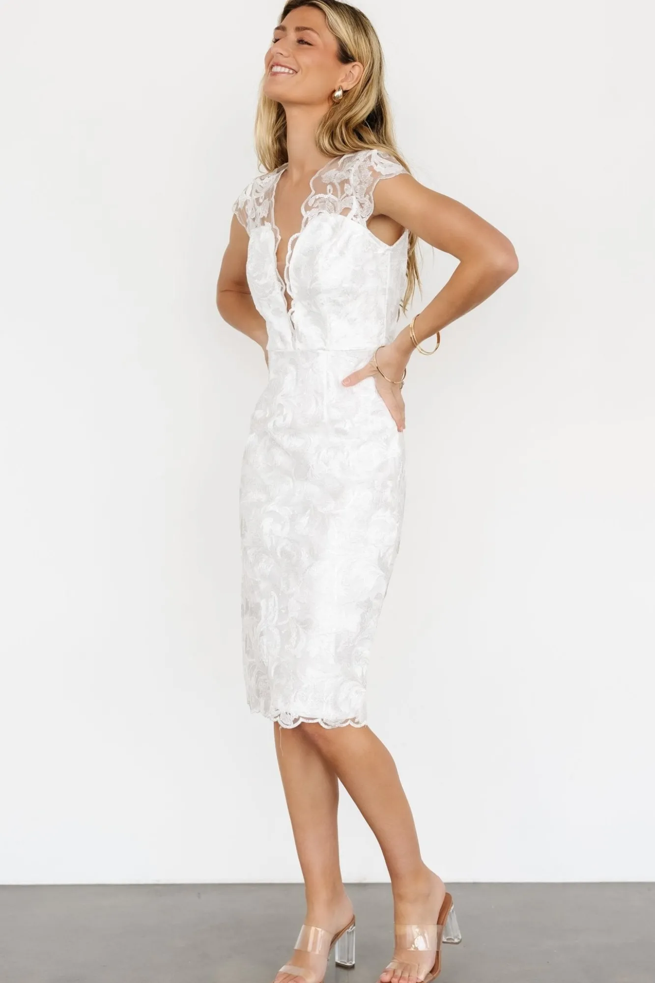 Baltic Born Jacqueline Embossed Midi Dress |