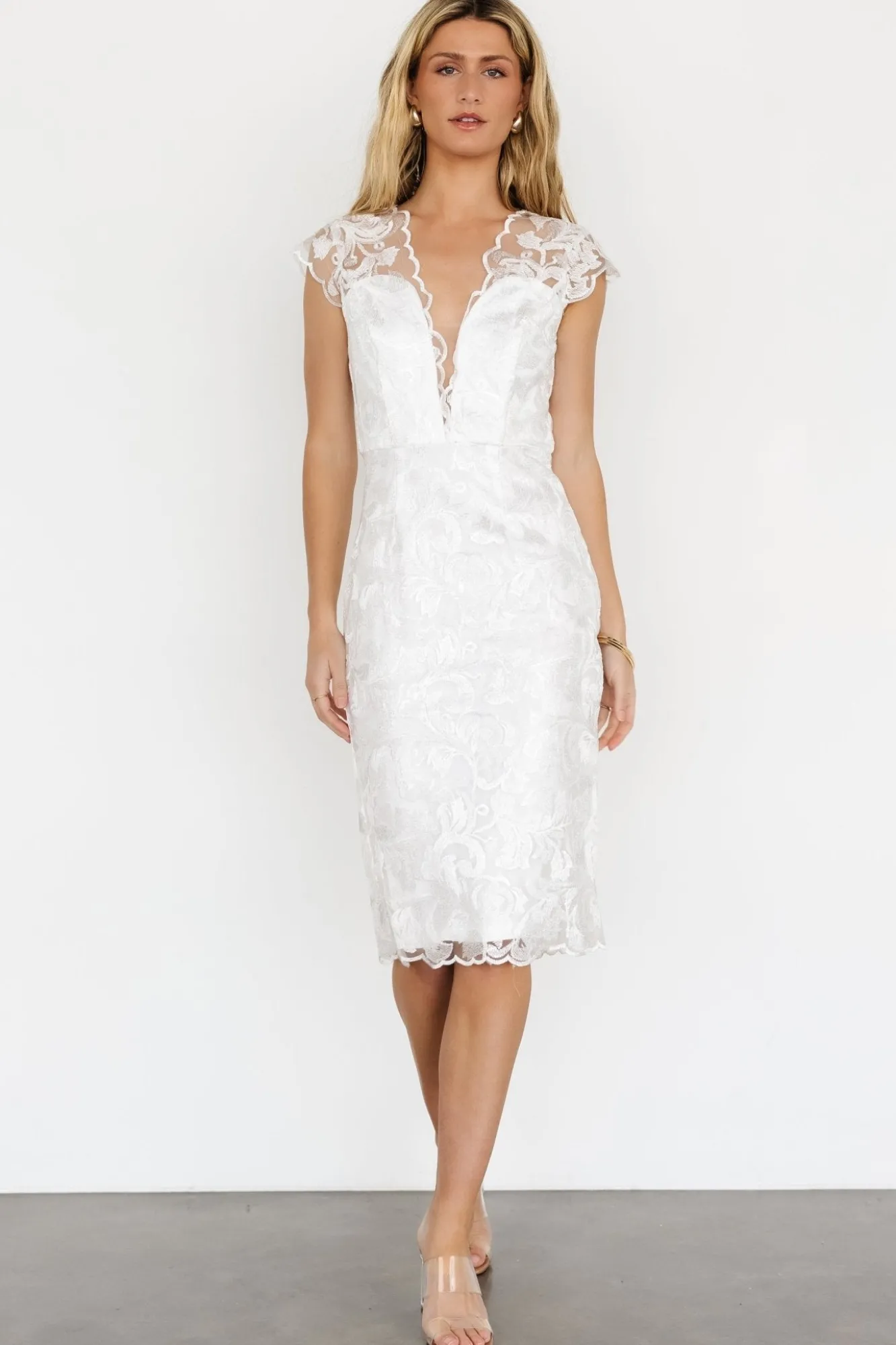 Baltic Born Jacqueline Embossed Midi Dress |