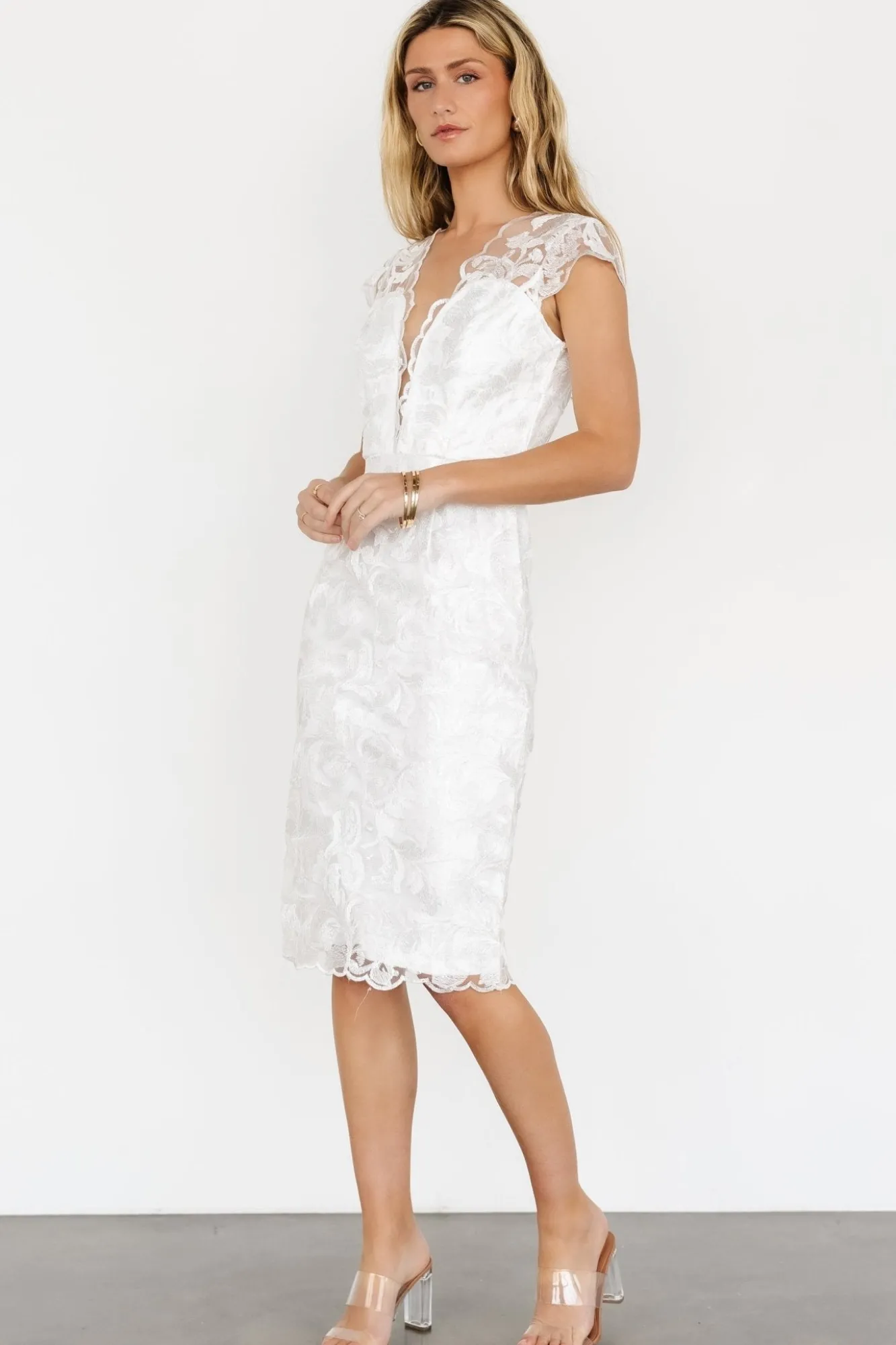 Baltic Born Jacqueline Embossed Midi Dress |