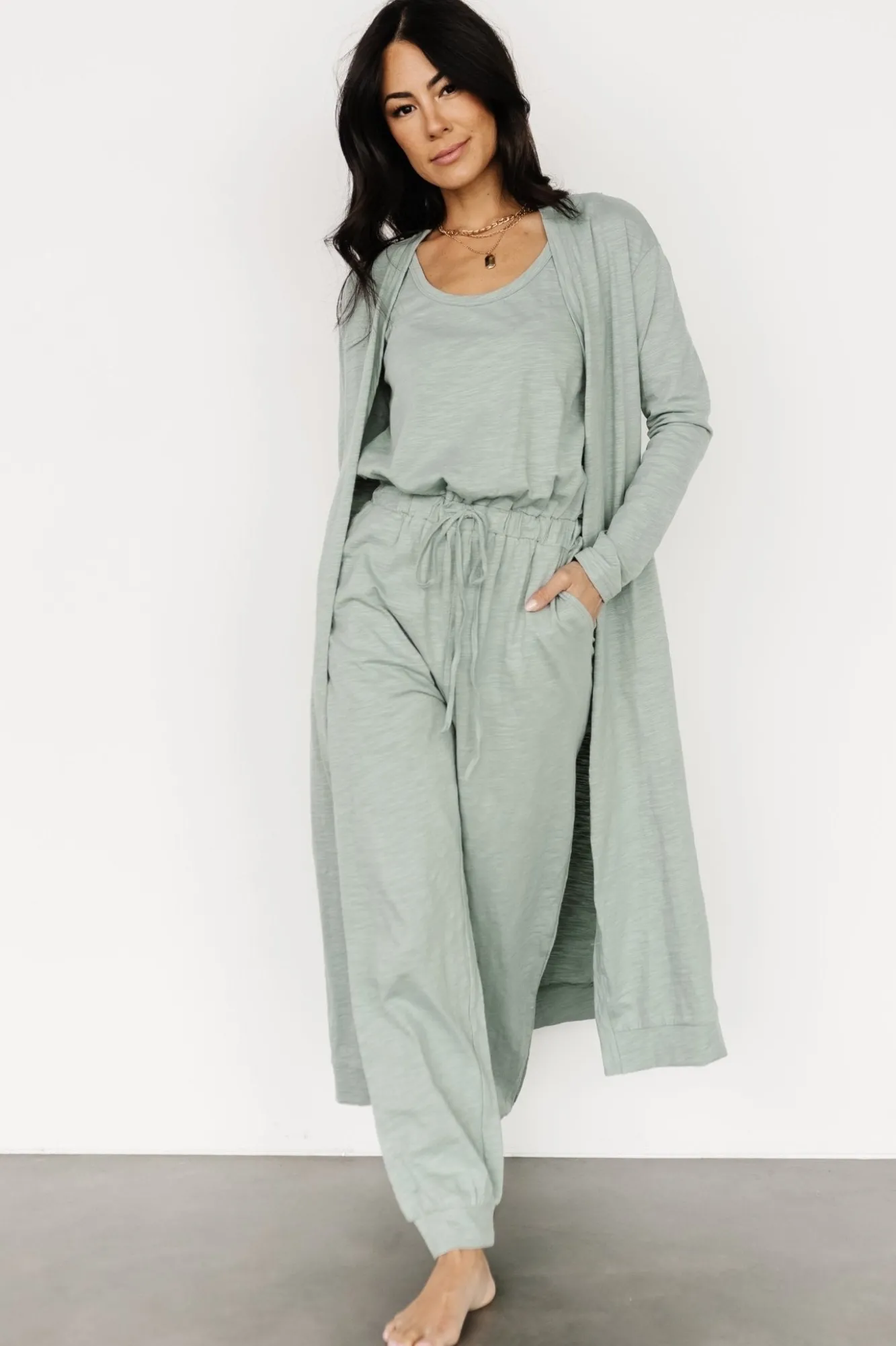 Baltic Born Janae Jumpsuit + Cardigan Set |