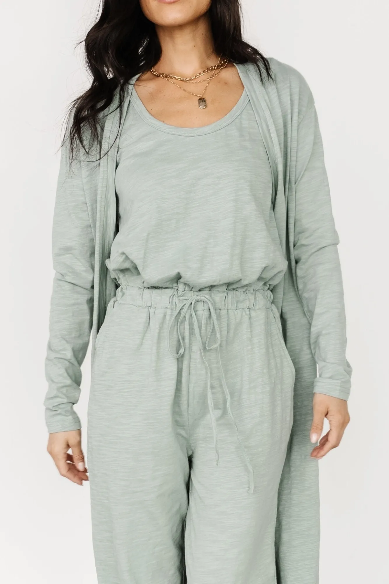 Baltic Born Janae Jumpsuit + Cardigan Set |