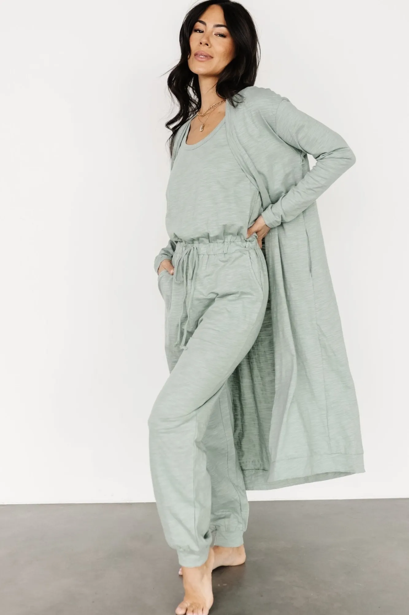 Baltic Born Janae Jumpsuit + Cardigan Set |