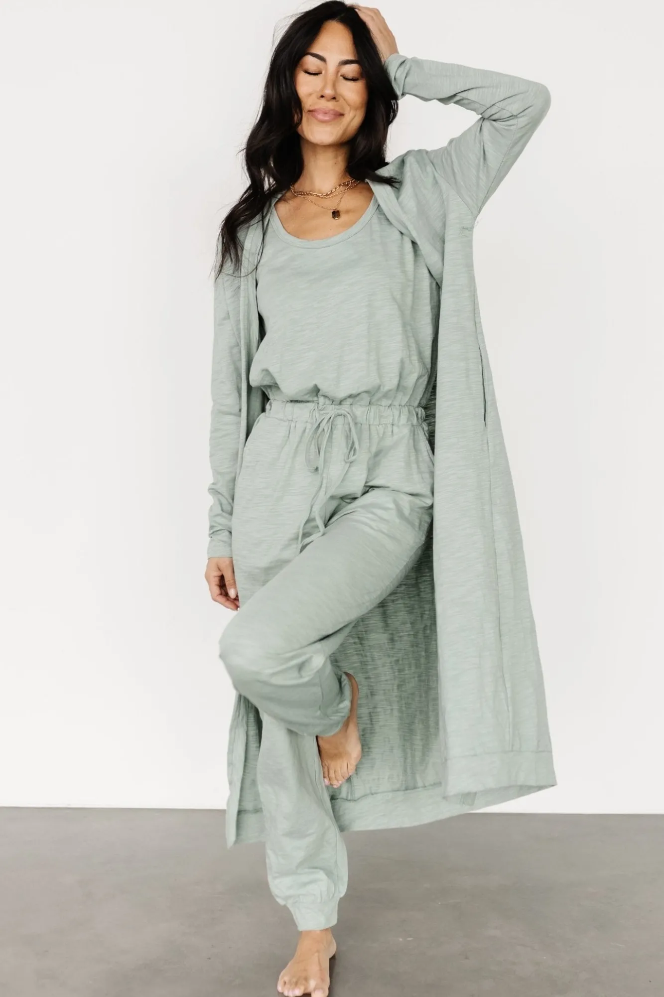 Baltic Born Janae Jumpsuit + Cardigan Set |