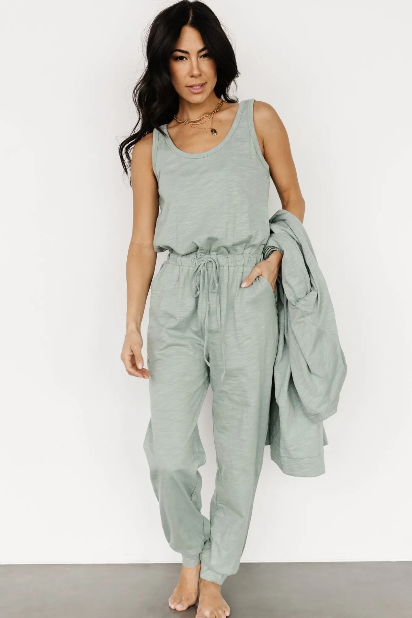 Baltic Born Janae Jumpsuit + Cardigan Set |