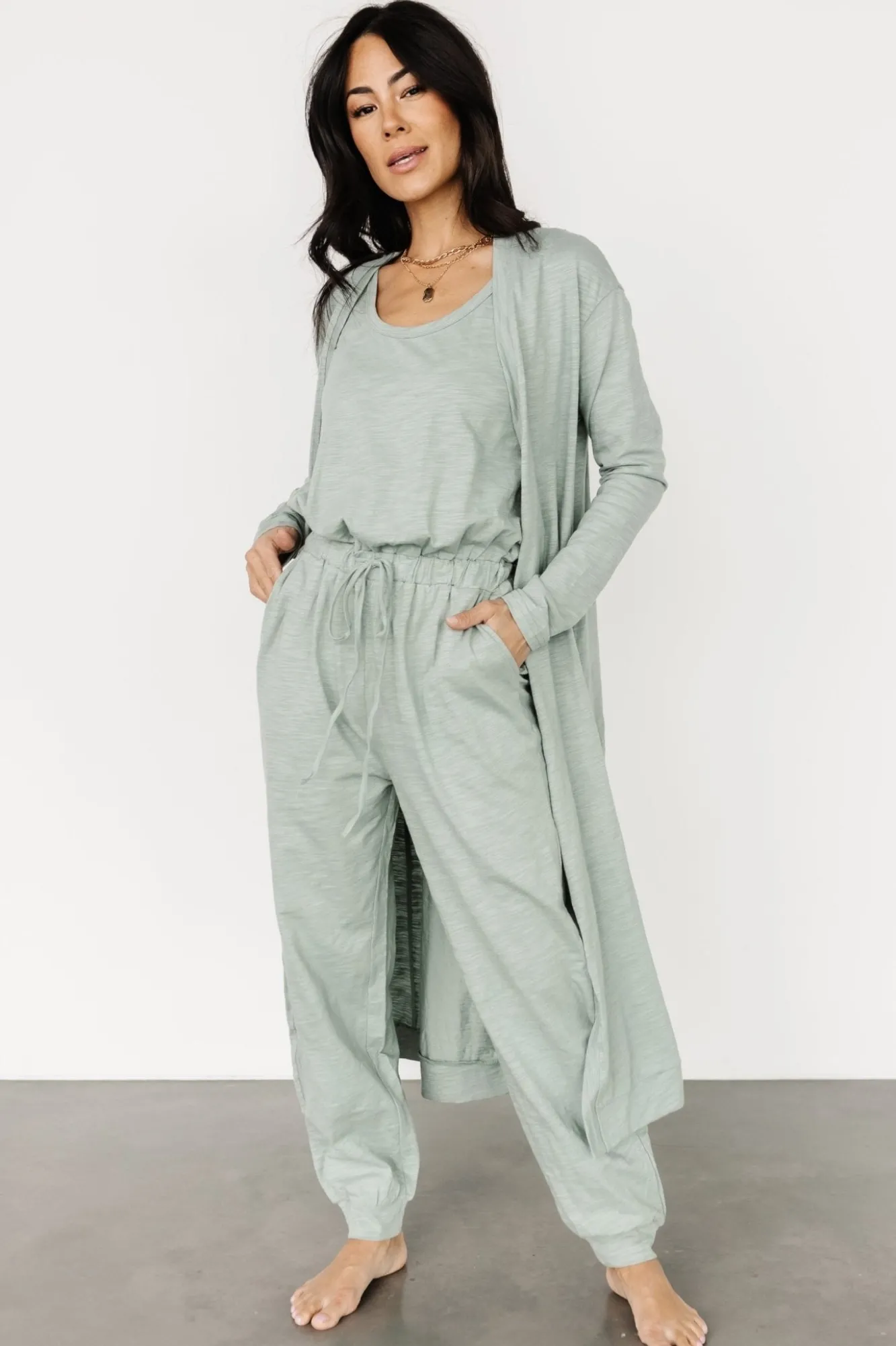 Baltic Born Janae Jumpsuit + Cardigan Set |