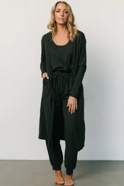 Baltic Born Janae Jumpsuit + Cardigan Set | Dark Green