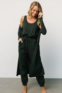 Baltic Born Janae Jumpsuit + Cardigan Set | Dark Green