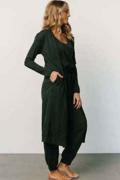 Baltic Born Janae Jumpsuit + Cardigan Set | Dark Green