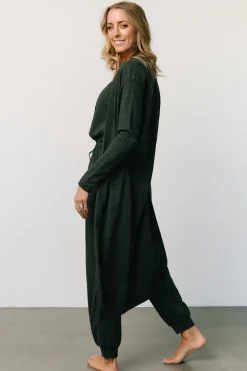 Baltic Born Janae Jumpsuit + Cardigan Set | Dark Green