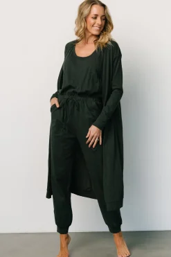 Baltic Born Janae Jumpsuit + Cardigan Set | Dark Green