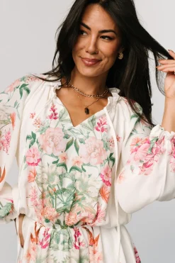 Baltic Born Jenny Short Dress | Off White Floral
