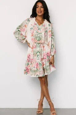 Baltic Born Jenny Short Dress | Off White Floral