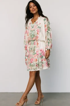 Baltic Born Jenny Short Dress | Off White Floral