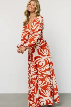 Baltic Born Jessica Maxi Dress | Cream + Rust