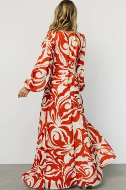 Baltic Born Jessica Maxi Dress | Cream + Rust
