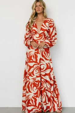 Baltic Born Jessica Maxi Dress | Cream + Rust