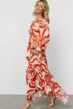 Baltic Born Jessica Maxi Dress | Cream + Rust