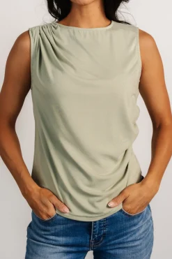 Baltic Born Jia Ruched Tank Top | Light Sage