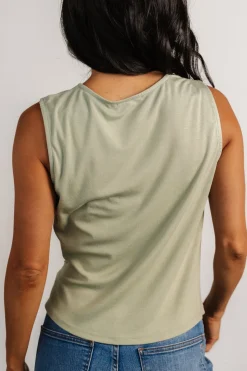 Baltic Born Jia Ruched Tank Top | Light Sage