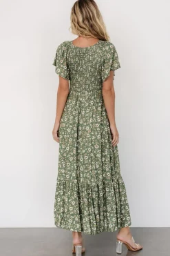 Baltic Born Joanie Smocked Dress | Green Floral