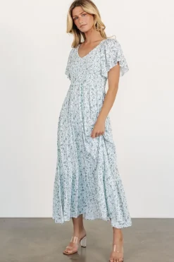 Baltic Born Joanie Smocked Dress | White + Sage
