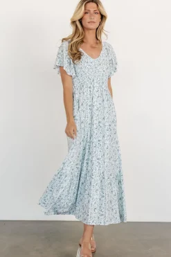 Baltic Born Joanie Smocked Dress | White + Sage
