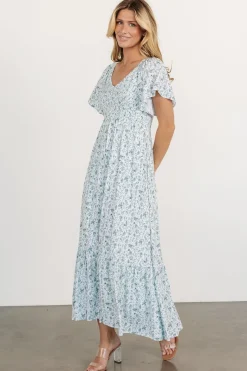 Baltic Born Joanie Smocked Dress | White + Sage