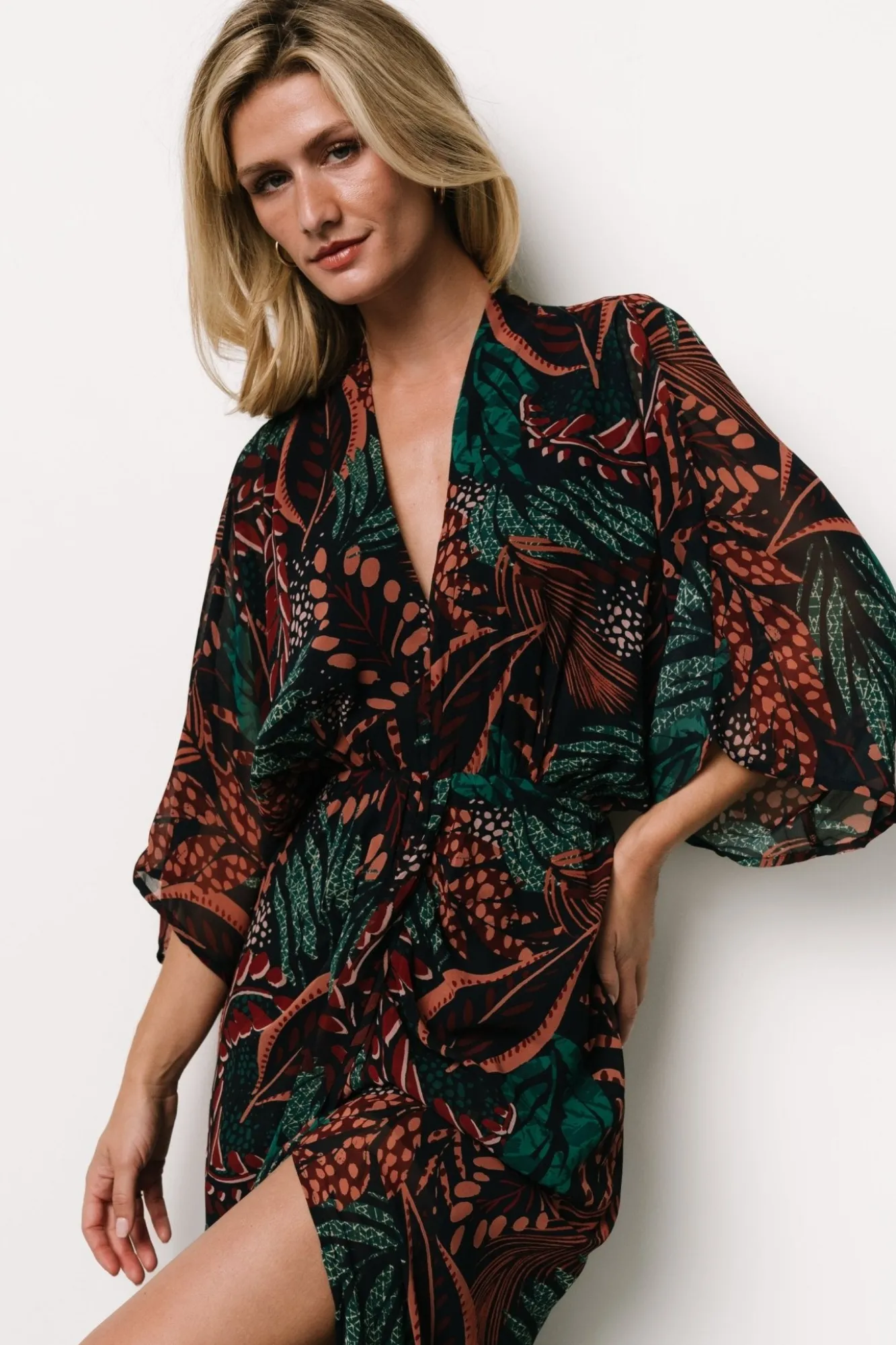 Baltic Born Johana Midi Dress | Midnight Multi Print
