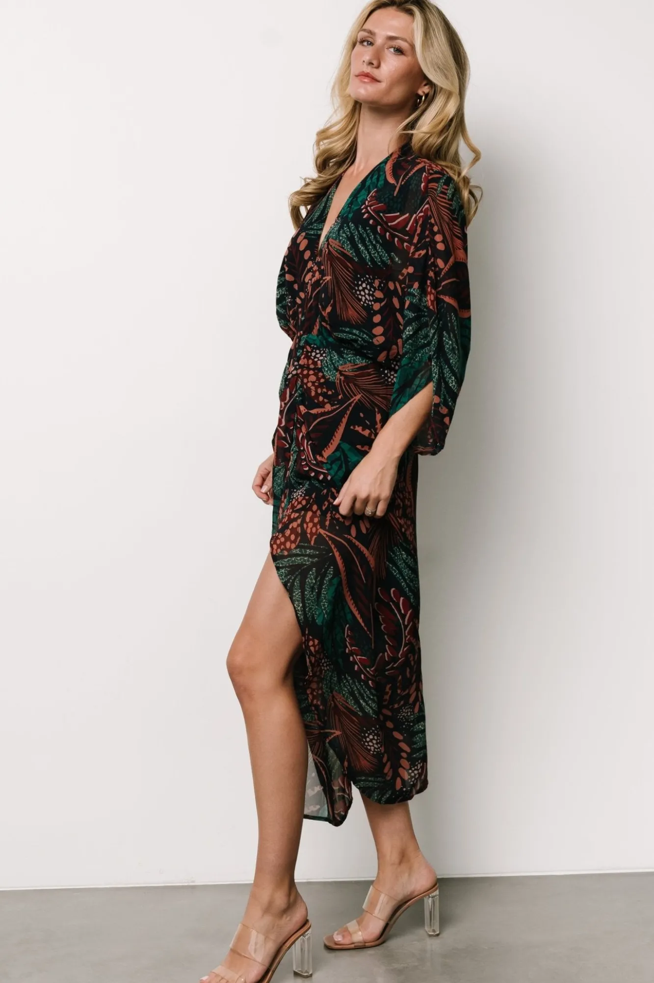 Baltic Born Johana Midi Dress | Midnight Multi Print