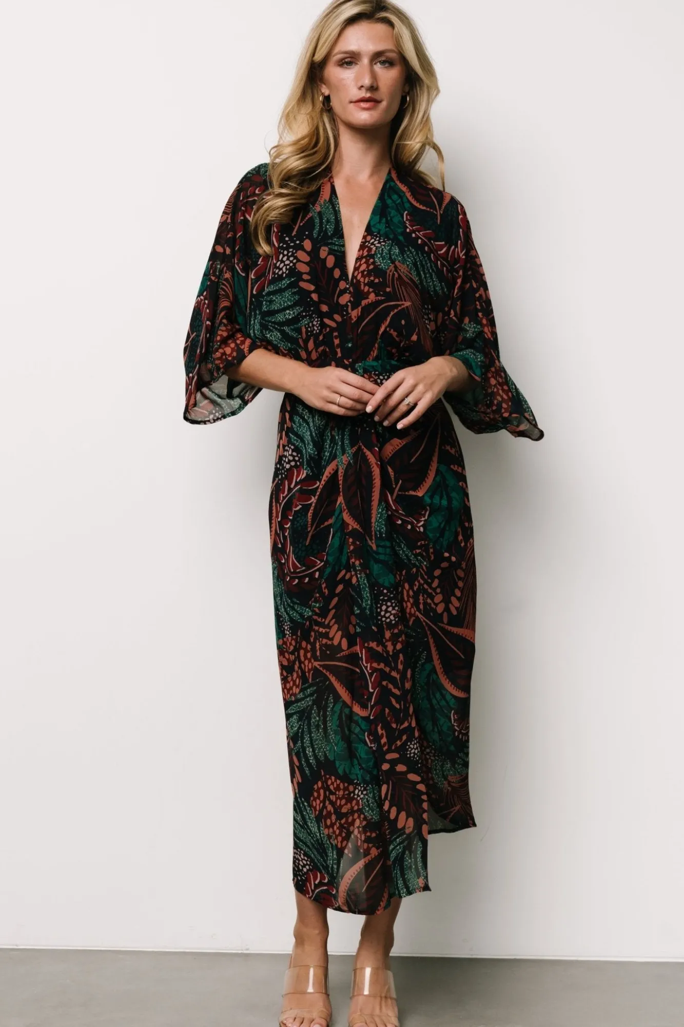 Baltic Born Johana Midi Dress | Midnight Multi Print