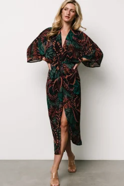 Baltic Born Johana Midi Dress | Midnight Multi Print