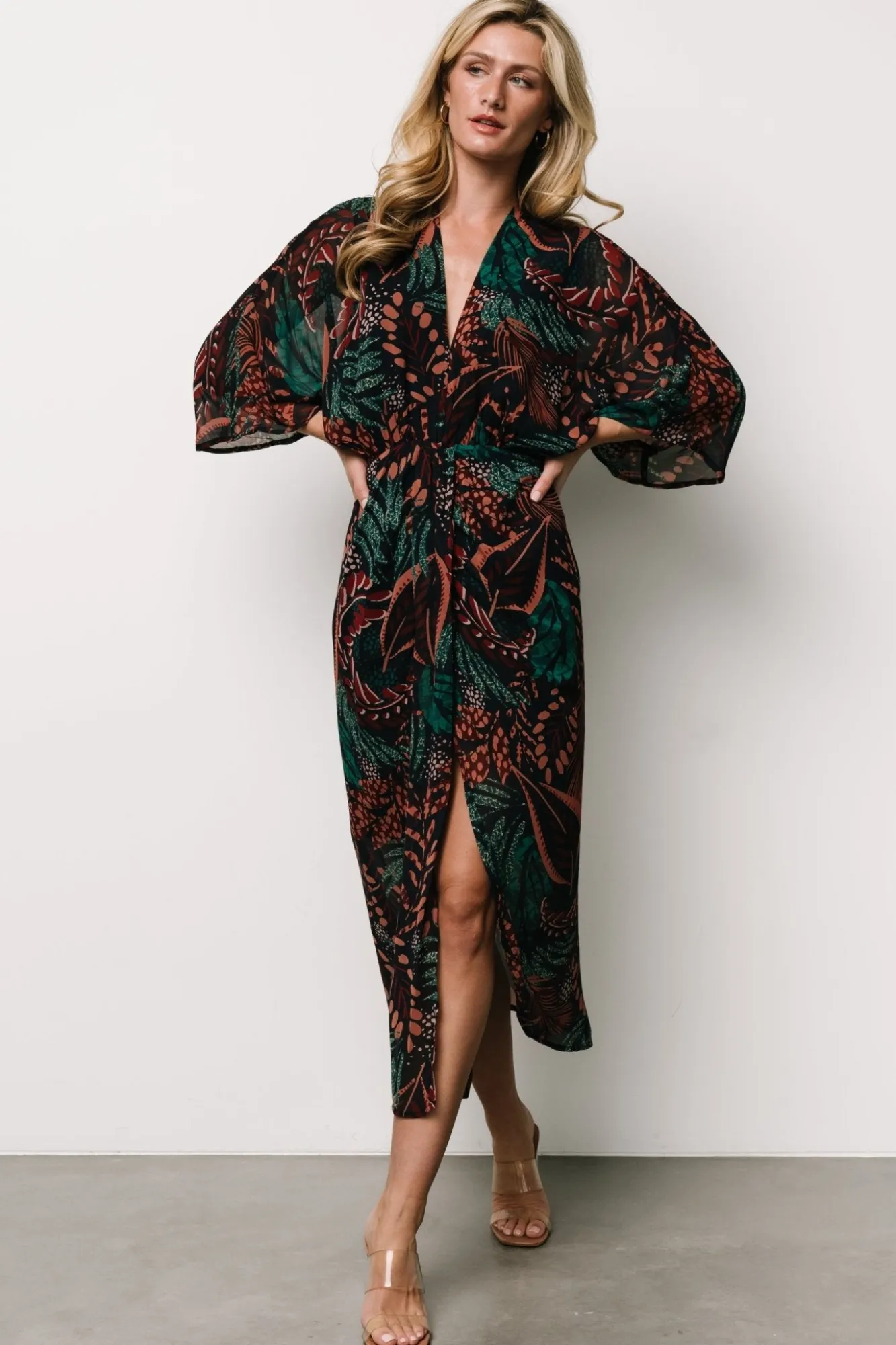 Baltic Born Johana Midi Dress | Midnight Multi Print