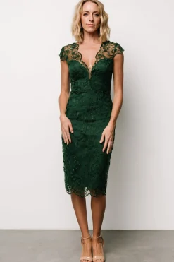 Baltic Born Jordana Embroidered Midi Dress |
